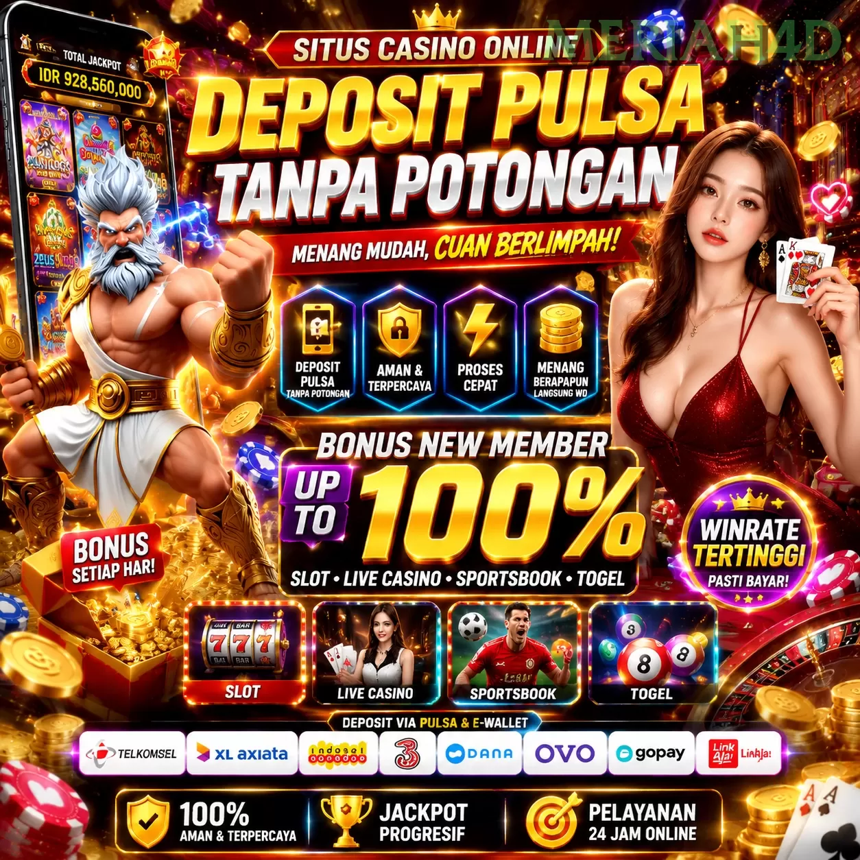 Login meriah4d Sekarang Bonus Melimpah